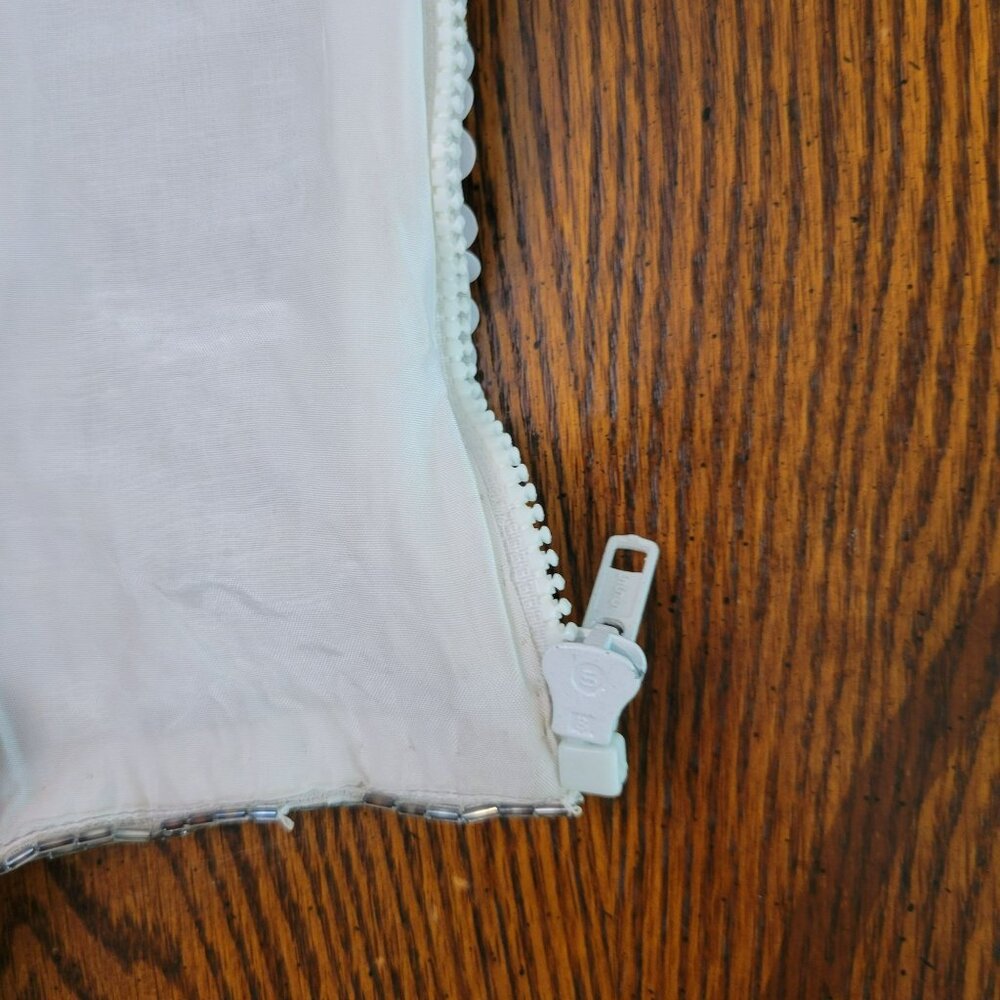 Vintage Saks Fifth Avenue Couture Pearl & Sequin Beaded Strapless Bustier Corset - Picture 15 of 16